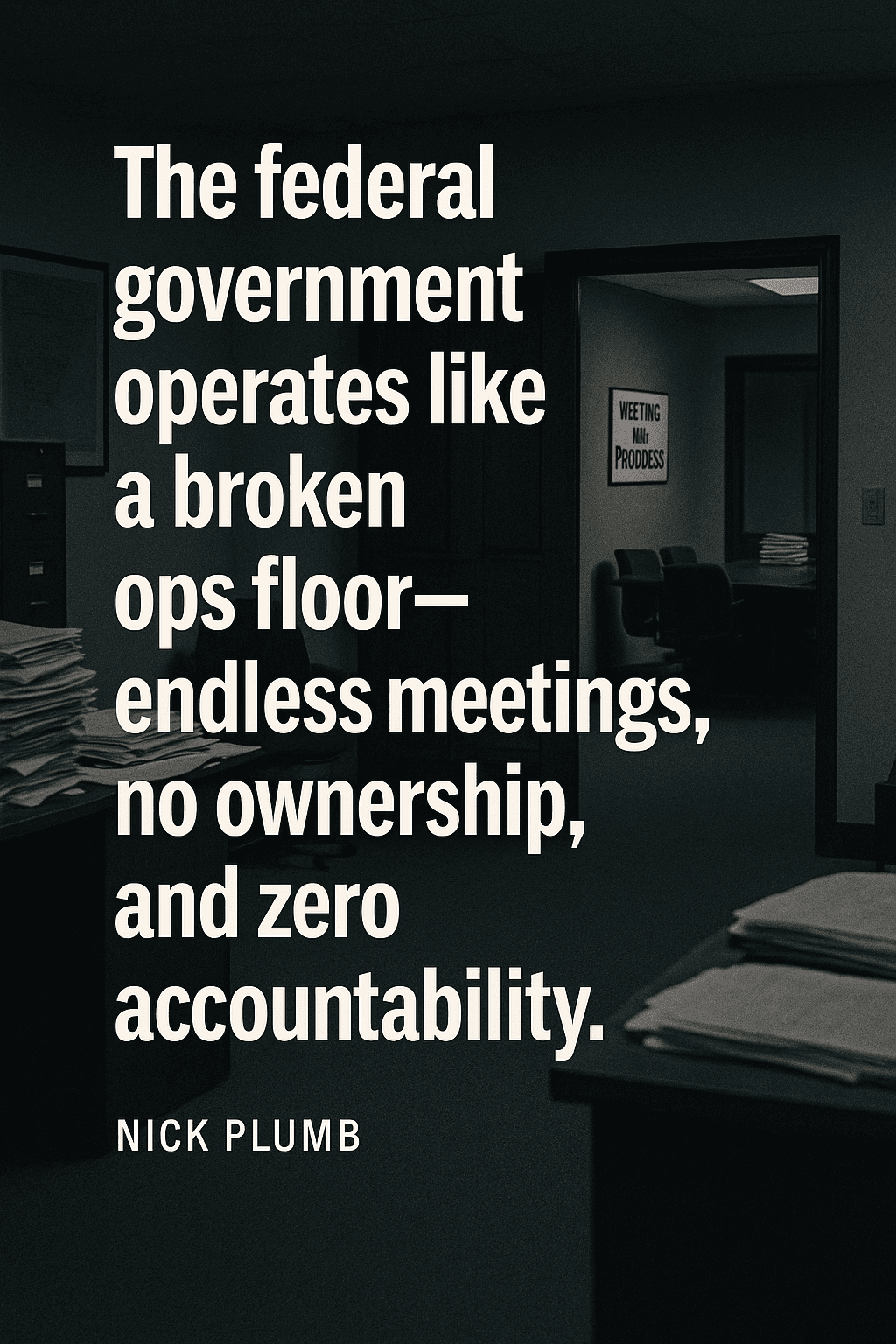 The Leadership Deficit: Why Congress Operates Like a Broken Warehouse Floor